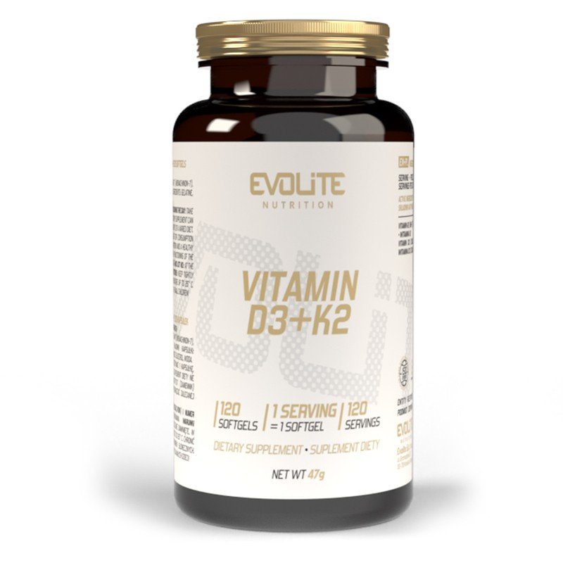 Evolite Nutrition Vitamin D3+K2 120 Caps - SABS