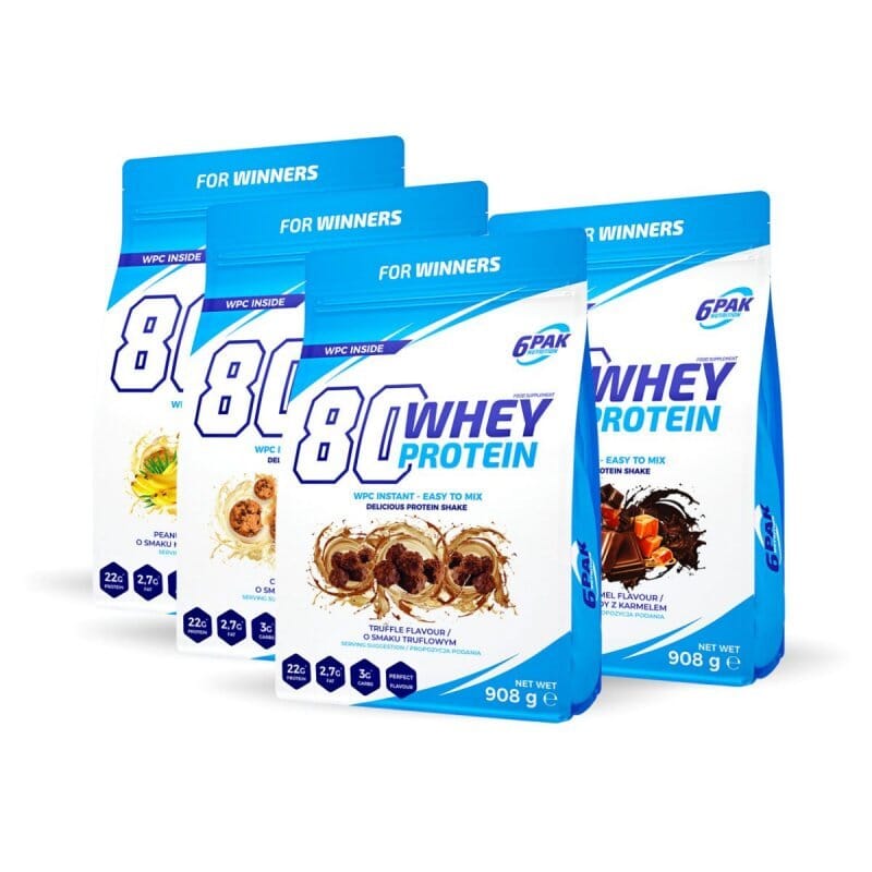 6PAK 80 Whey Protein 900g - SABS